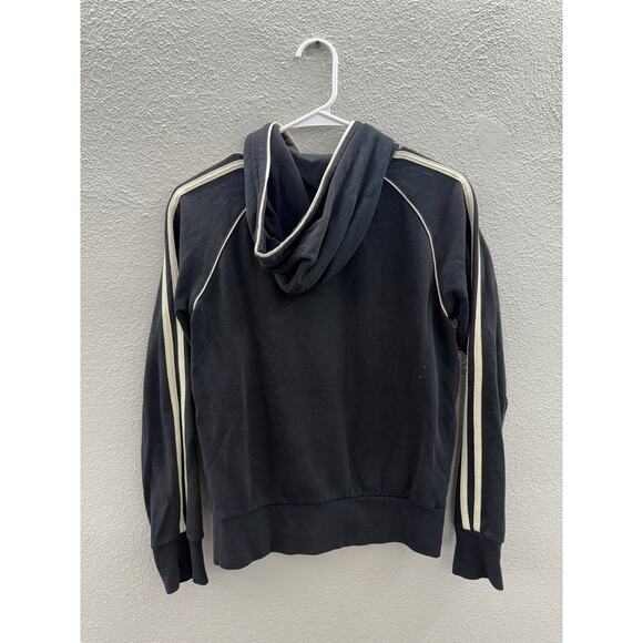 The North Face Womens Jacket Size Small Black Zip Up Hooded White Lines - Picture 8 of 13